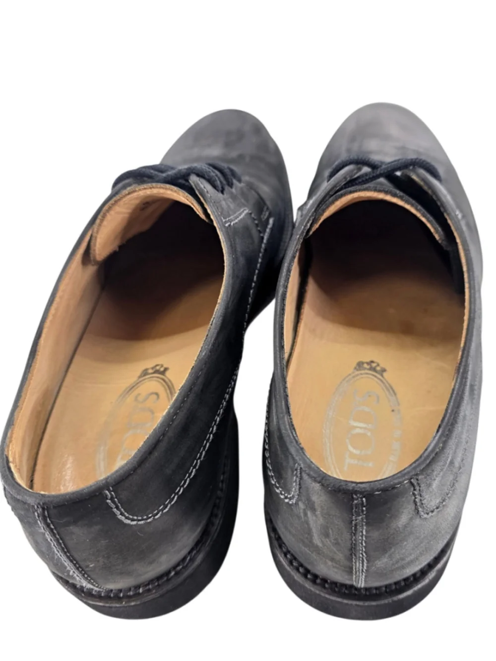 Tod's Black Nubuck Leather Derby Shoes | Made in Italy | Men's 9